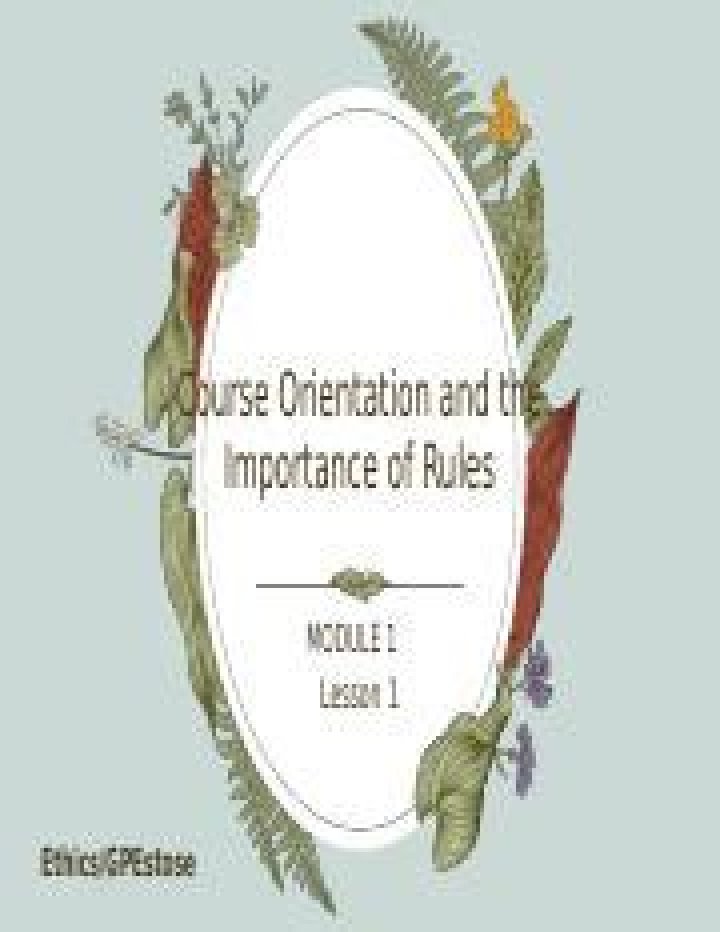 Understanding the Importance of Rules Rules